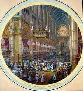 De kroning van Karel X (1757-1836) in de Kathedraal van Reims 28/05/1825 door Jean Charles Develly