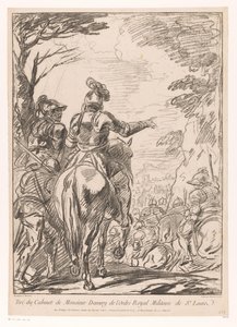 Twee soldaten te paard door Jean Charles François