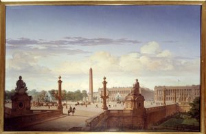 De Place de la Concorde gezien vanaf het terras aan het water door Jean Charles Geslin