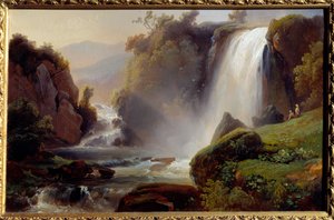 Watervallen in Tivoli door Jean Charles Joseph Rémond
