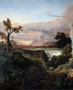 Landschap met waterval
