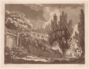 Trappen in een Italiaanse tuin, 1766