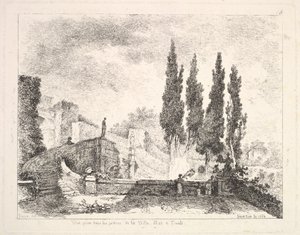 Uitzicht op de tuinen van de Villa d