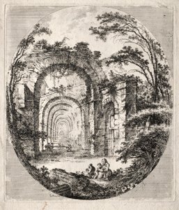 Oude Ruïnes door Jean Claude Richard de Saint Non