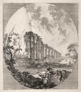 Oude ruïnes: Oude aquaduct, 1756 door Jean Claude Richard de Saint Non