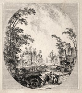 De oude Via Appia door Jean Claude Richard de Saint Non