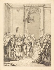 Het Concert door Jean Claude Richard de Saint Non after Hubert François Gravelot