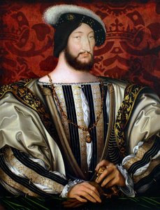 Portret van Frans I, koning van Frankrijk, hertog van Bretagne, graaf van Provence door Jean Clouet