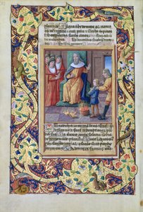 Jozef interpreteert de dromen van de farao, uit het Getijdenboek van Lodewijk van Orléans, 1490