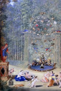 Ingang van het doolhof in Versailles door Jean Cotelle the younger