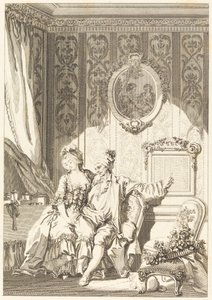 De kalender van de ouderen door Jean Dambrun after Jean Honoré Fragonard