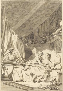 De schoenmaker door Jean Dambrun after Jean Honoré Fragonard