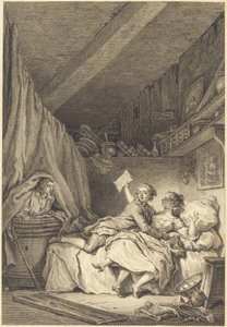 De Schoenlapper door Jean Dambrun after Jean Honoré Fragonard