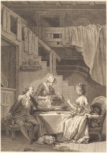 De valk door Jean Dambrun and Jean Baptiste Tilliard after Jean Honoré Fragonard