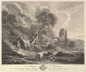 Napolitaanse Herder, 1758 door Jean Daullé