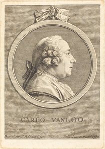 Carle Vanloo door Jean Daullé after Charles Nicolas Cochin II