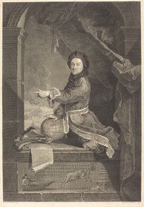 Pierre Louis Moreau de Maupertuis door Jean Daullé after Robert Levrac Tournieres