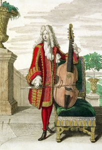 Heer die de Cello speelt, gepubliceerd ca. 1688-90