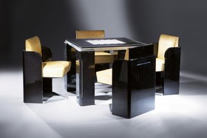 Speeltafel met vier bijpassende stoelen, voor het appartement in Parijs van Madeleine Vionnet