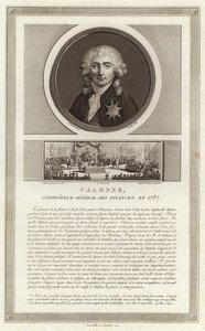 Portret van Charles Alexandre, vicomte de Calonne door Jean Duplessi Bertaux