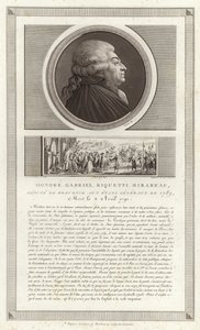 Portret van Honore Gabriel Riqueti, graaf van Mirabeau