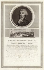 Portret van Marie-Jean Herault de Sechelles