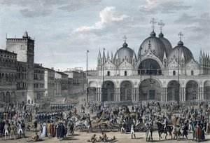De intocht van de Fransen in Venetië, Floreal, Jaar 5 mei 1797 door Jean Duplessis Bertaux