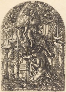 Sint Jan Ziet de Zeven Gouden Kandelaren door Jean Duvet