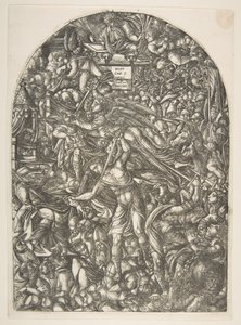 De engel die de zesde bazuin blaast, uit de Apocalyps door Jean Duvet