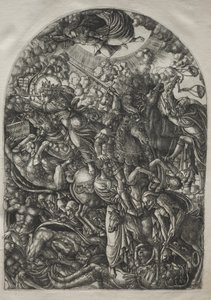 De Apocalyps: St. Jan Ziet de Vier Ruiters, 1546-1556 door Jean Duvet
