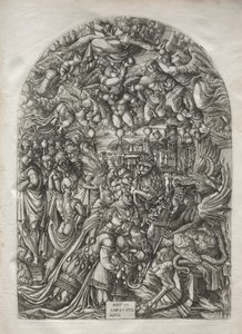 De Apocalyps: De vrouw bekleed met de zon, 1546-1556 door Jean Duvet