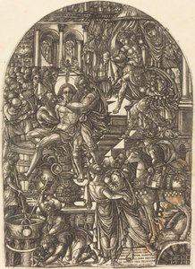 Het Martelaarschap van Sint Johannes de Evangelist door Jean Duvet