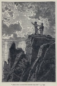 "Boven hen klonk de onzichtbare heilige bel" (gravure) door Jean Edouard Dargent