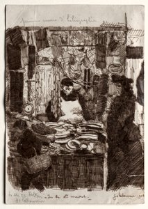 Op de oude markt door Jean Emile Laboureur