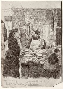 Op de oude markt door Jean Emile Laboureur