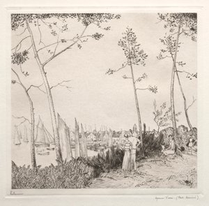 De Promenade aan de haven door Jean Emile Laboureur