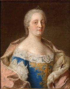 Portret van Keizerin Maria Theresia van Oostenrijk 1717-1780, ca. 1744 door Jean Étienne Liotard