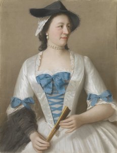 Portret van Jeanne-Elisabeth Sellon, Lady Tyrell door Jean Étienne Liotard