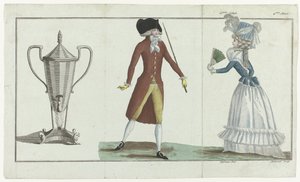 Het eerste modetijdschrift door Jean Florent (after) Defraine
