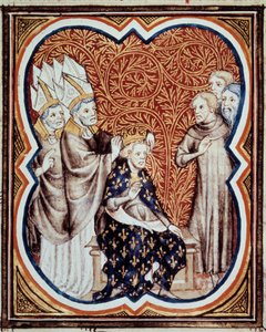 De hoorn van koning Lodewijk VI genaamd de Dikke (1081-1137) Miniatuur genomen uit 