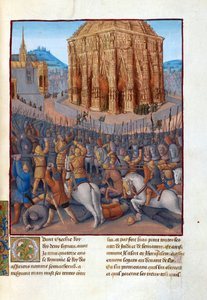 Het beleg van Jeruzalem door Nebukadnezar II. Illustratie in Flavius Josephus 