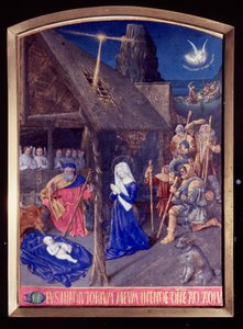 Les Heures de la Madonna: de Geboorte en de Aanbidding van de Herders Miniatuur in “Les Heures d
