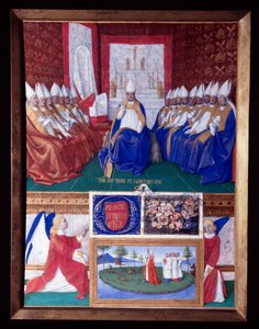 Sint Hilaire (401-449) naar de Raad bijeengeroepen door Paus Leo I rond 445 Miniatuur uit 