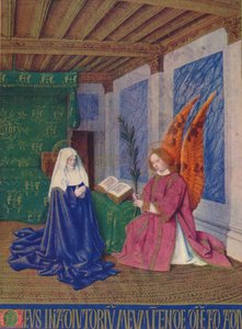 De tweede annunciatie, ca. 1455, 1939 door Jean Fouquet