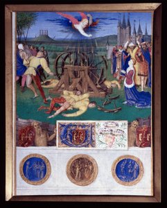 Het martelaarschap van Catharina van Alexandrië Miniatuur uit 