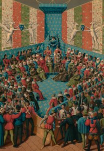 Vonnis over Jan II van Alençon, 15e eeuw door Jean Fouquet