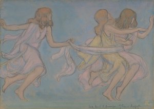 Spelende kinderen door Jean Francis Auburtin