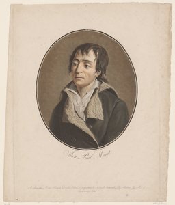 Portret van Jean Paul Marat door Jean Francois (after) Garnerey