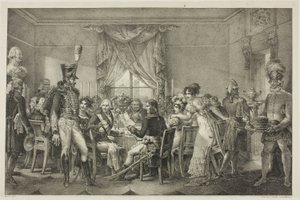Napoleon in het Paleis van de Groothertog in Florence, plaat dertien uit Het Politieke en Militaire Leven van Napoleon