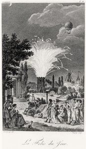 Vuurwerkshow in de Jardin de Tivoli, c.1826